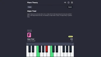 Screenshot of Piano Theory